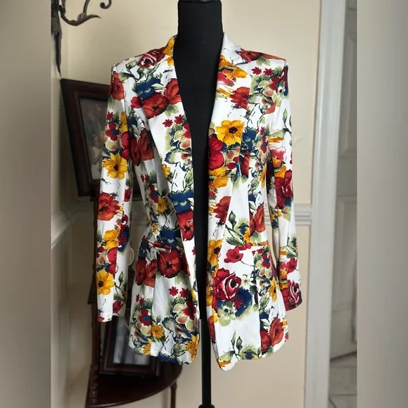 Shein Floral Blazers SHEIN Jackets Coats Shein Floral Print Lapel